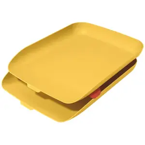 Desk tray/organizer LEITZ 53581019 — Polystyrene A4, 274×407×81 mm, Yellow