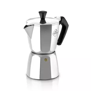 Stovetop Moka Pot tescoma Paloma Black Stainless steel — aluminium body, heat-resistant handle, silicone seal