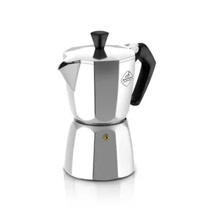Moka pot Tescoma Paloma Black Stainless steel — stovetop coffee maker, aluminum body, heat‑resistant handle