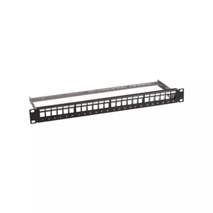 Patch panel 1U EFB Elektronik B37200100TS.24 — 10GBase-T, 10 Gigabit Ethernet, RJ-45, black, 482.6 mm width