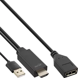 InLine HDMI M to DisplayPort F Converter Cable 17168P