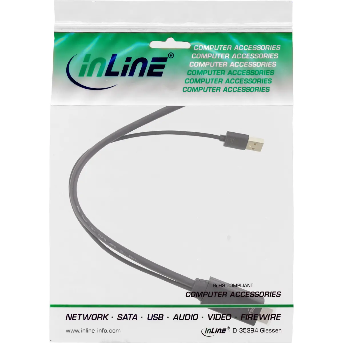 InLine HDMI to DisplayPort 4K Converter Cable Photo 2