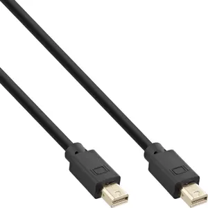 InLine Mini DisplayPort 1.4 Cable M/M black/gold 2m