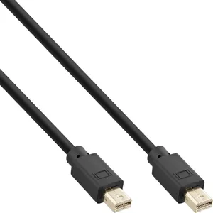InLine Mini DisplayPort 1.4 Cable M/M black/gold 1m