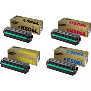 Toner Set HP CLT-506L — 4-color replacement cartridges (black, cyan, magenta, yellow)