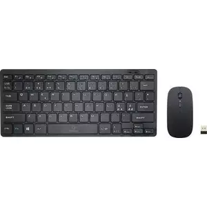 Wireless keyboard and mouse set Renkforce RF-KMC-410 — German QWERTZ layout, black