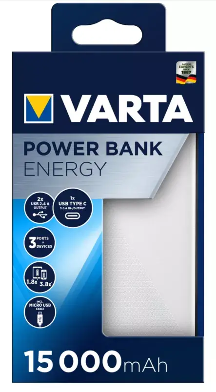 Portatīvais akumulators Varta Energy 15000, 57977101111 Photo 2