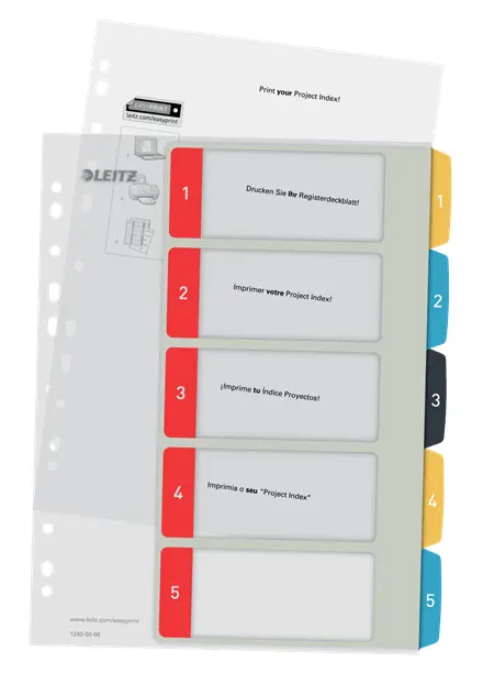 LEITZ Cosy 1-5 Printable Index Polypropylene A4 Maxi Photo 4