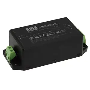Блок питания MEAN WELL MPM-65-24ST 65 Вт для помещений 24 В, вход 80–264 В, 2xMOPP, EN/UL 60601, чёрный