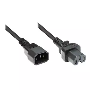 Кабель Alcasa 2m C15 - C14 Черный C15 coupler C14 coupler
