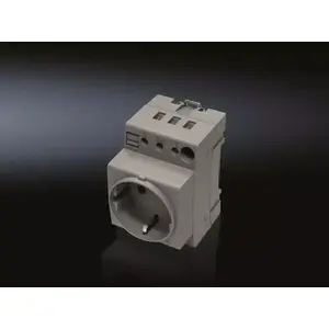 Power socket Rittal Schuko CEE 7/4 250V 16A grey