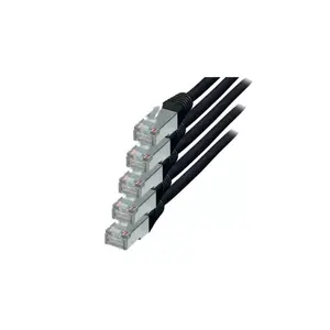 Сетевой кабель S/CONN черный Cat6 S/FTP 0.5 м