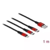 USB Charging Cable DeLOCK 3 in 1 Type-A to Lightning / 2 x USB Type-C Photo 2