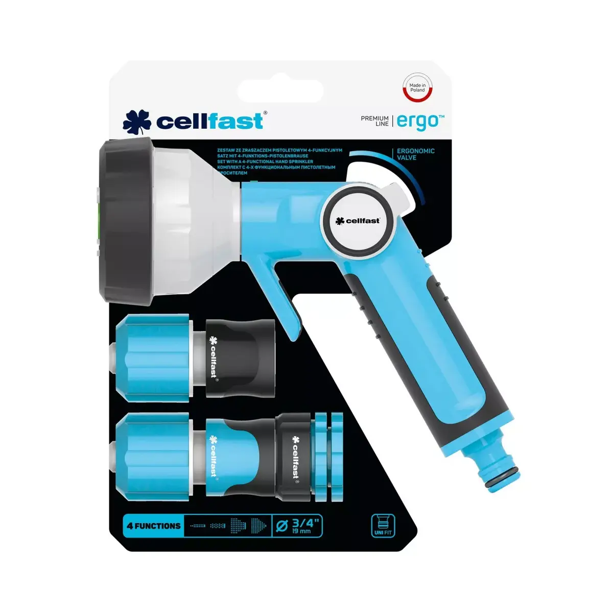 Набор ручного распылителя CELLFAST ERGO 4-функциональный 3/4" Photo 5
