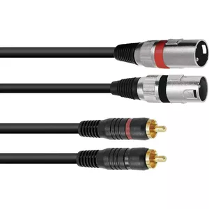 Адаптерный кабель XLR–RCA Omnitronic 3022522C — 2x XLR (м) на 2x RCA (м), 1.5 м