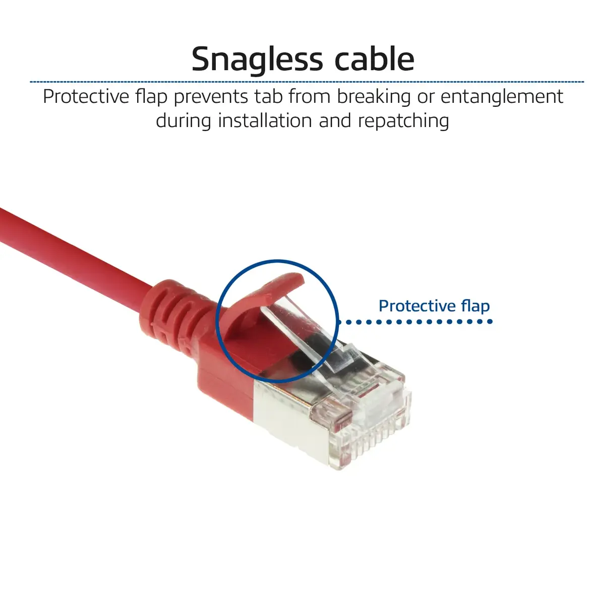 Pārejas kabelis ACT Red 1 metrs LSZH U/FTP CAT6A Photo 5