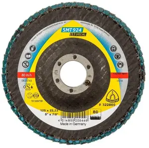 Abrasīvais mopa disks KLINGSPOR SMT 924 125x22,23 mm grauds 80