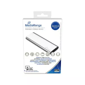 MediaRange MR1103 external solid state drive 900 GB Silver