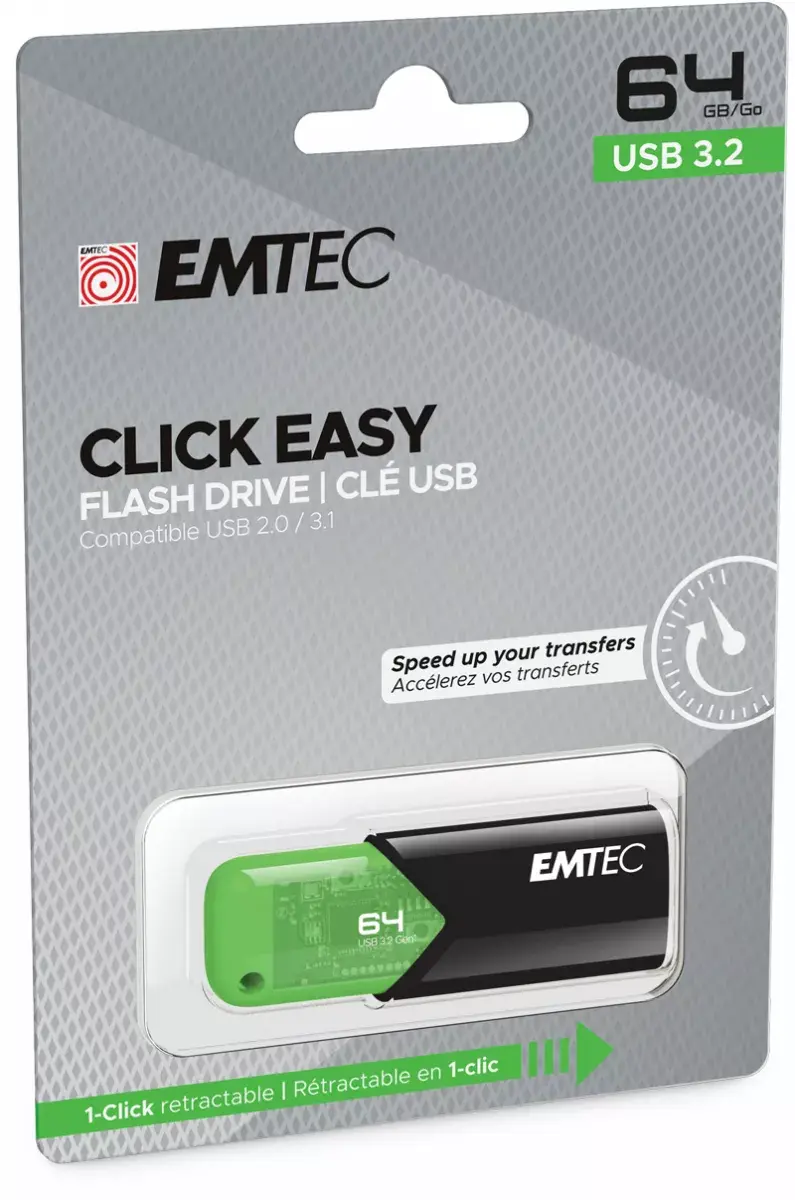 USB zibatmiņa Emtec 64GB Click Easy Photo 2