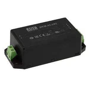Strāvas adapteris Mean Well MPM-45-24ST 45 W 24 V telpām, ieeja 80–264 V, melns, 52×109×33.5 mm