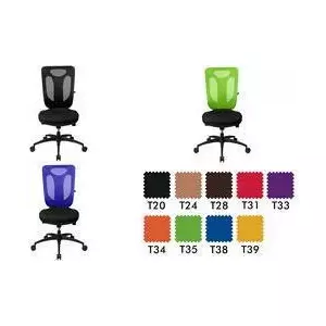 Офисное кресло Topstar Net Pro 100 Green — эргономичное, регулируемое, сетчатая спинка, поворотное
