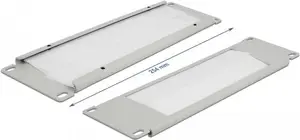 Kabeļu pārvaldības panelis DeLOCK 10" Cable Management Brush Strip 2U pelēks