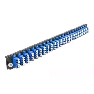 Splice Box Front Panel DeLOCK 19" 24 port LC Quad blue
