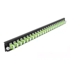 Splice Box Front Panel DeLOCK 19" 43362 24 port LC Duplex limegreen