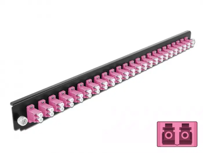Splice Box Front Panel DeLOCK 19" 24 port LC Duplex Photo 2