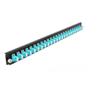Splice Box Front Panel DeLOCK 19" 24 port LC Duplex aqua