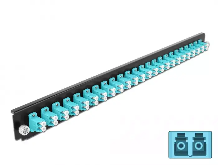 Splice Box Priekšējā Paneļa DeLOCK 19" 24 porti LC Duplex aqua Photo 2
