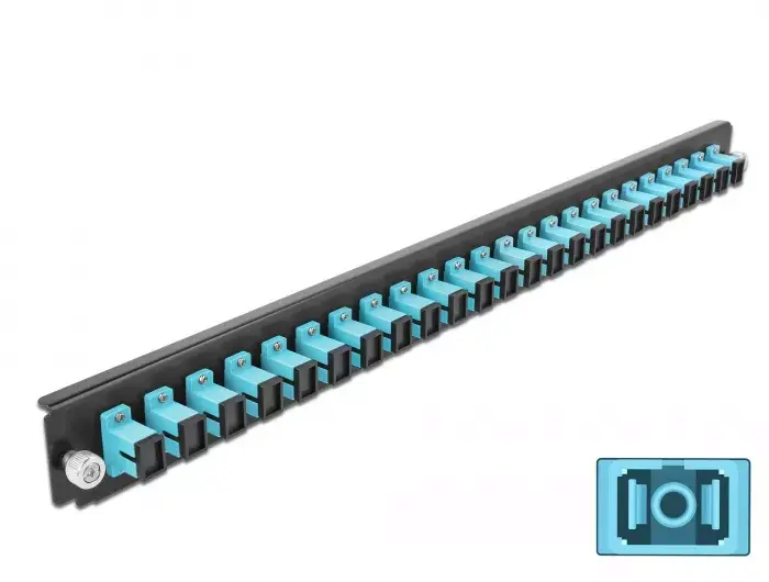 Splice Box Priekšējā Paneļa DeLOCK 19" 24 porti SC Simplex aqua Photo 2