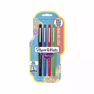 Papermate Flair flomāsters Vidējs Melns, Zils, Zaļš, Sarkans 4 pcs