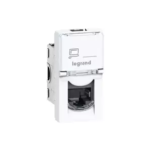 Legrand 076573 RJ-45 STP Category 6a Data Socket, 1 Module, White