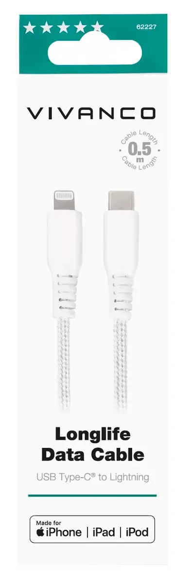 Cable Lightning to USB C Vivanco LongLife Photo 2