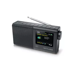 Portable radio muse M-117 DB — DAB/DAB+/FM, 3W RMS, 2.8" TFT, external antenna, 3.5mm jack, 0.3 kg, black