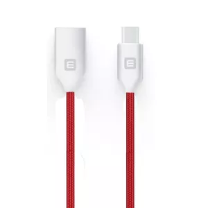 Evelatus Data Cable TPC06 — 1 m Red, USB Type-C, Charging and Data Transfer