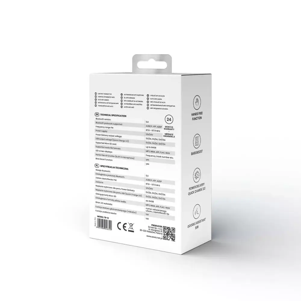 FM raidītājs SAVIO TR-12 Bluetooth Photo 6