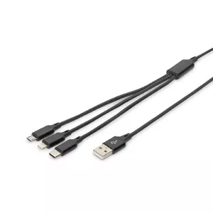 3-in-1 charging cable Digitus AK-300160-010-S