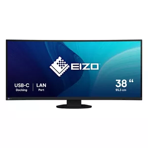 Monitor EIZO FlexScan EV3895 37.5" Ultra‑Wide Curved IPS 3840×1600, 300 cd/m², 1000:1, USB‑C PD 85W, DisplayPort, HDMI, USB hub, VESA