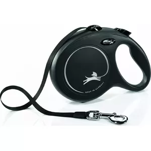 Retractable dog leash Flexi New Classic 8 m, black — for dogs up to 50 kg