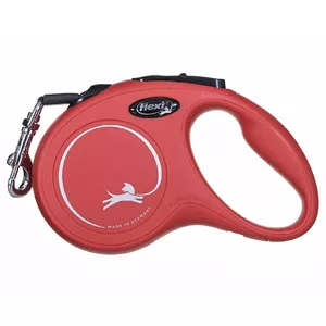 Retractable dog leash Flexi New Classic S 5 m, red — compact lead for small dogs