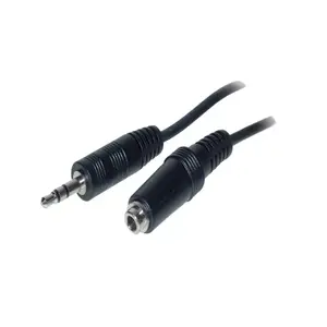 S/CONN 3.5mm - 3.5mm 5m audio kabelis Melns Savienotājs 1 Sieviešu Savienotājs 2 Vīriešu