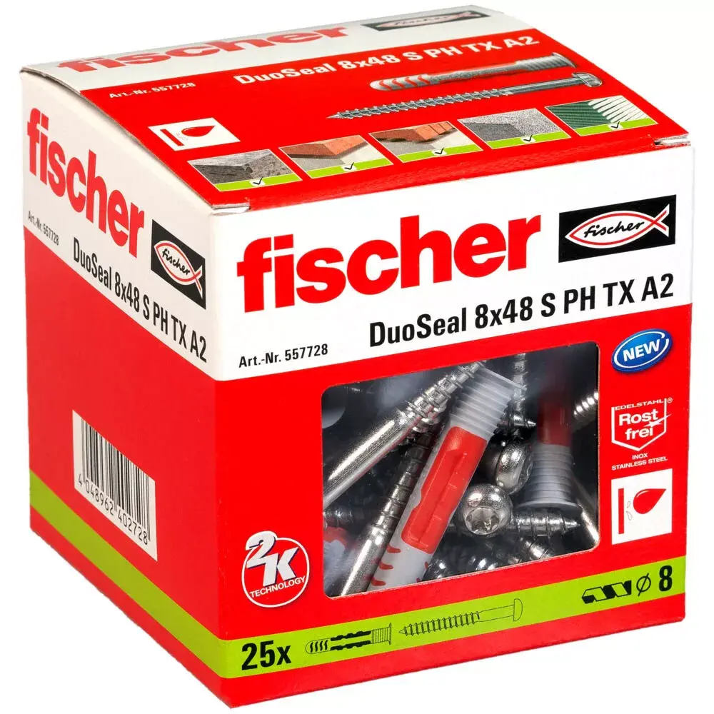 Paplašināšanas enkurs Fischer DuoSeal 8 x 48 S PH TX A2 Photo 3