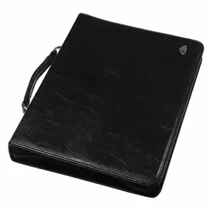 Conference folder Panta Plast 200-01804 artificial leather black — document organiser A4 pockets
