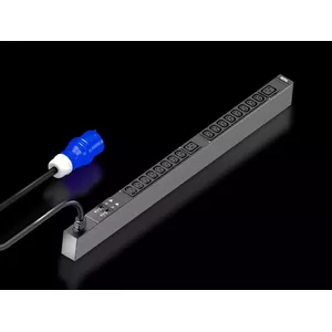 Распределитель питания Rittal 7979.112, PDU Basic, 18 розеток (16×C13 + 2×C19), 32 A, кабель 3 м, чёрный