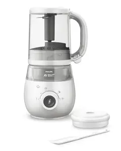 Philips AVENT SCF883/01 4-in-1 Steamer and Blender with 1 L capacity, 400 W power, and grey and white design