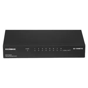 Edimax GS-1008E V2 tīkla pārslēgs Nepārvaldīts Gigabit Ethernet (10/100/1000) Melns