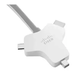 Video cable adapter Cisco CAB-HDMI-MUL4K-2M 2.5 m — HDMI Type A to HDMI + Mini DisplayPort + USB-C, silver