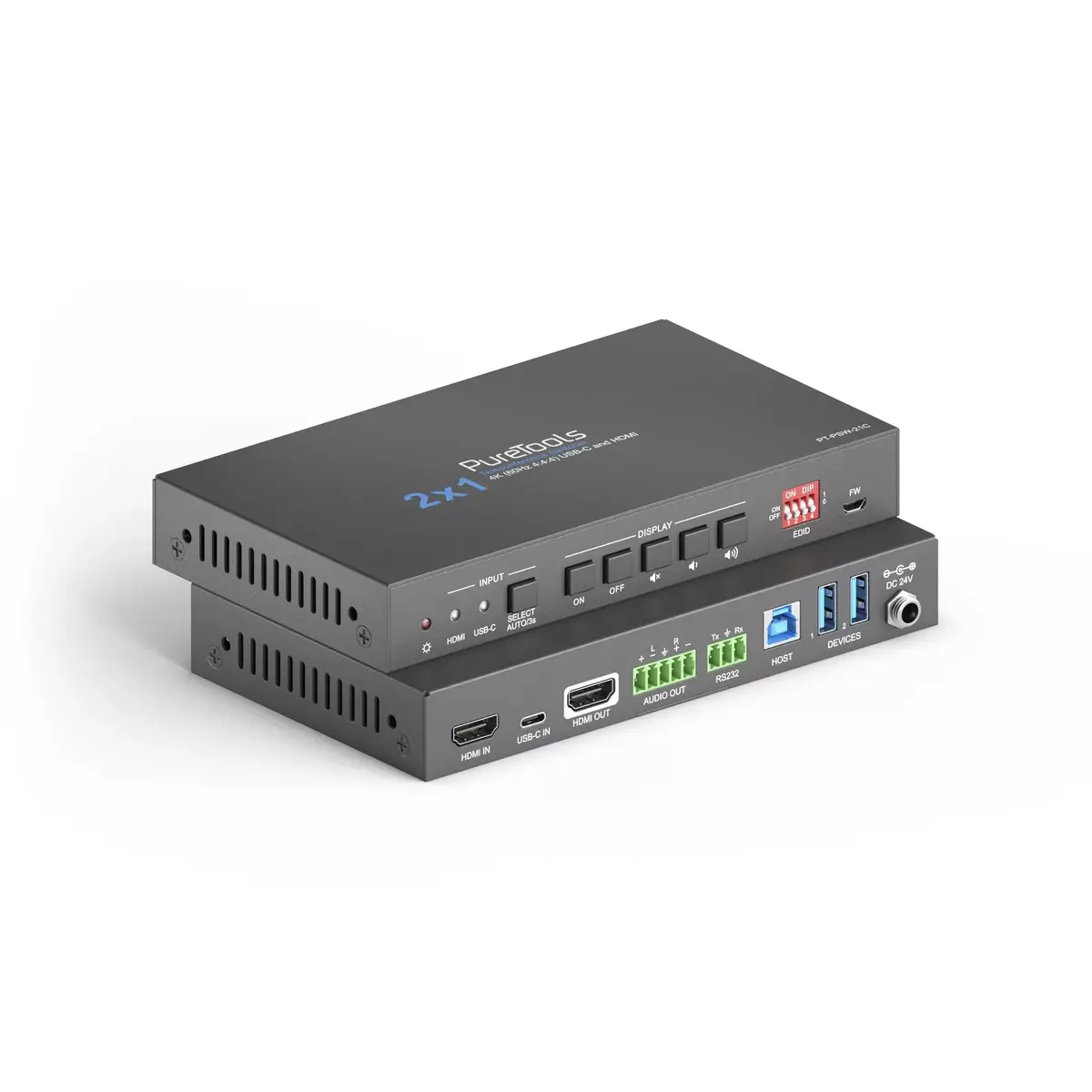 Видеопереключатель PureLink PureTools PT-PSW-21C HDMI USB Type-C Photo 3